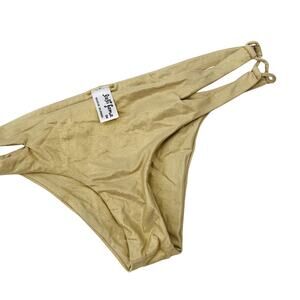 Luli Fama Gold cheeky lowrise bikini bottoms